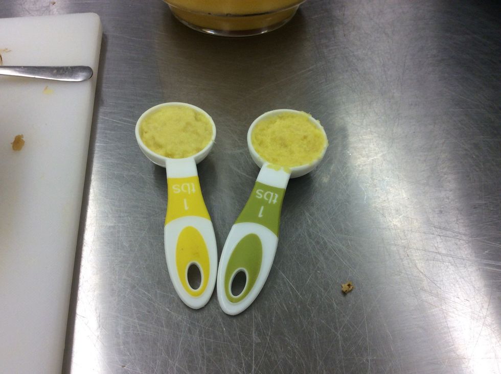 Put the ginger In your table spoons