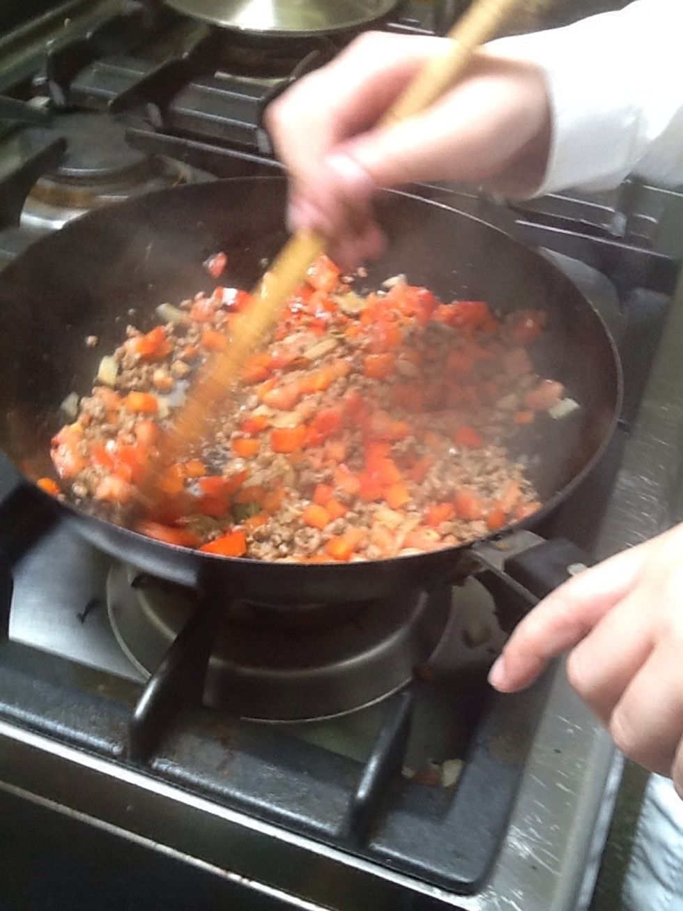 Put the herbs and spices in