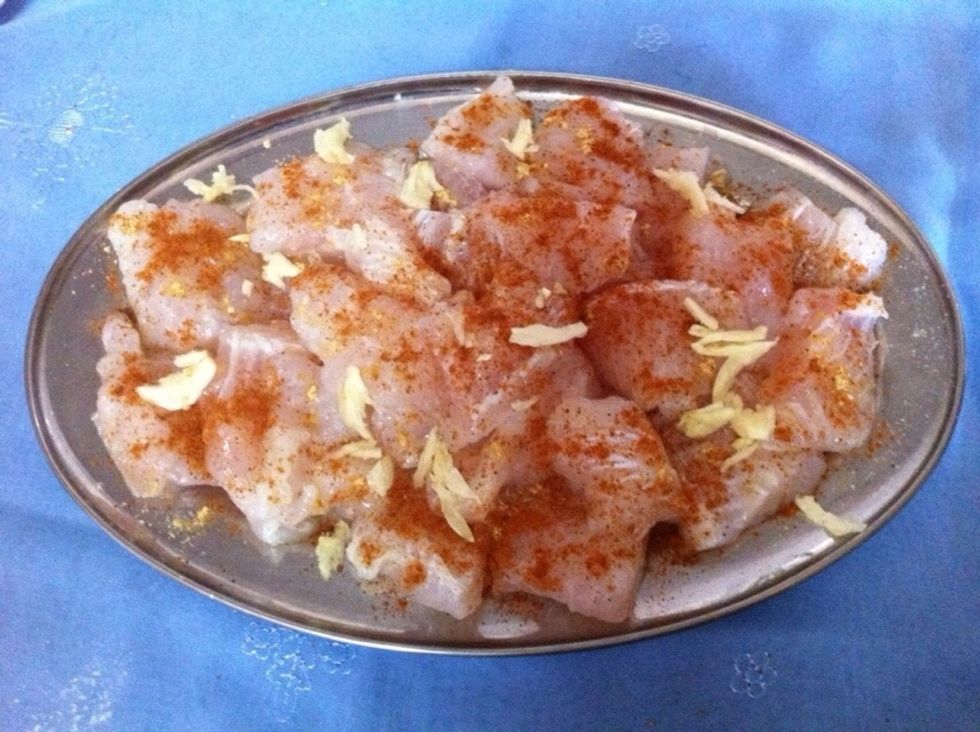 Put the ingredients over the fish then let them into the refrigerator at least one hour