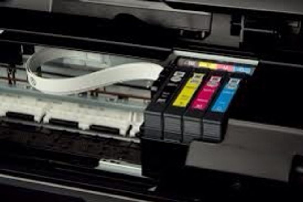 put the ink in the cartridge holder