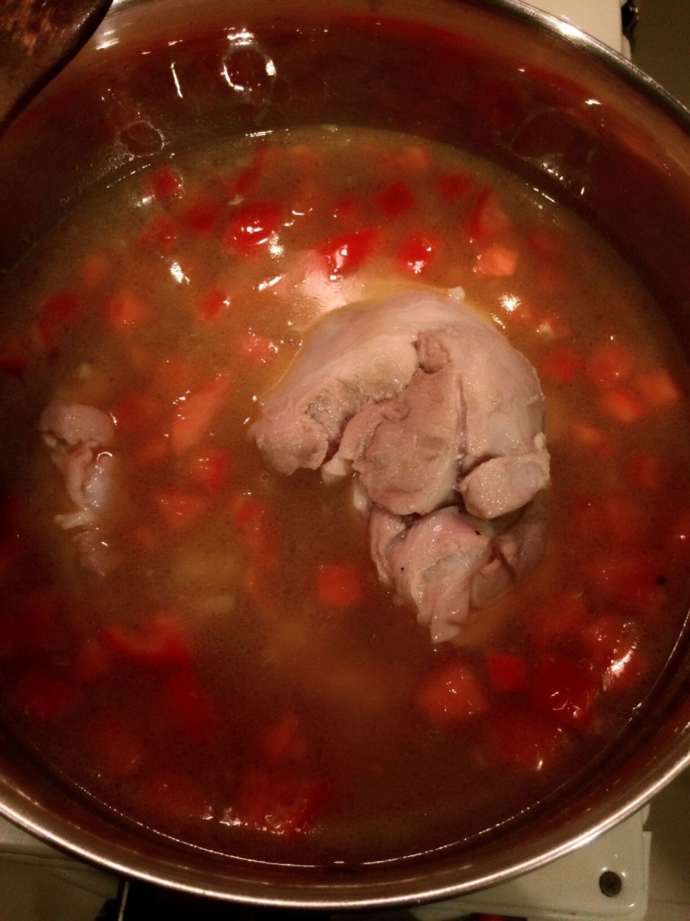 Put the lamb and all the spices