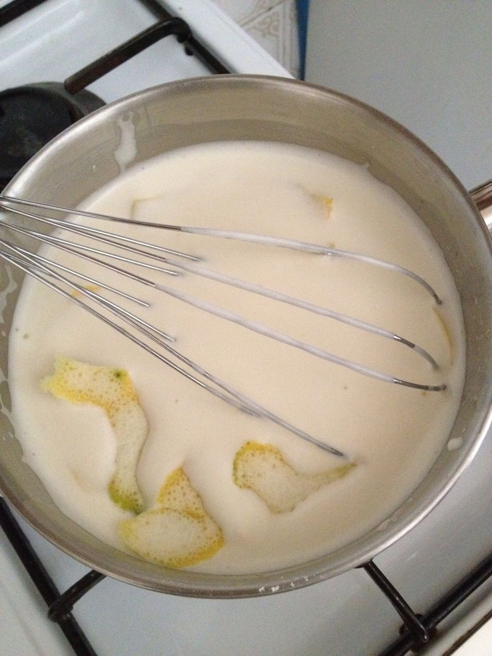 Put the lemon and min on the stove