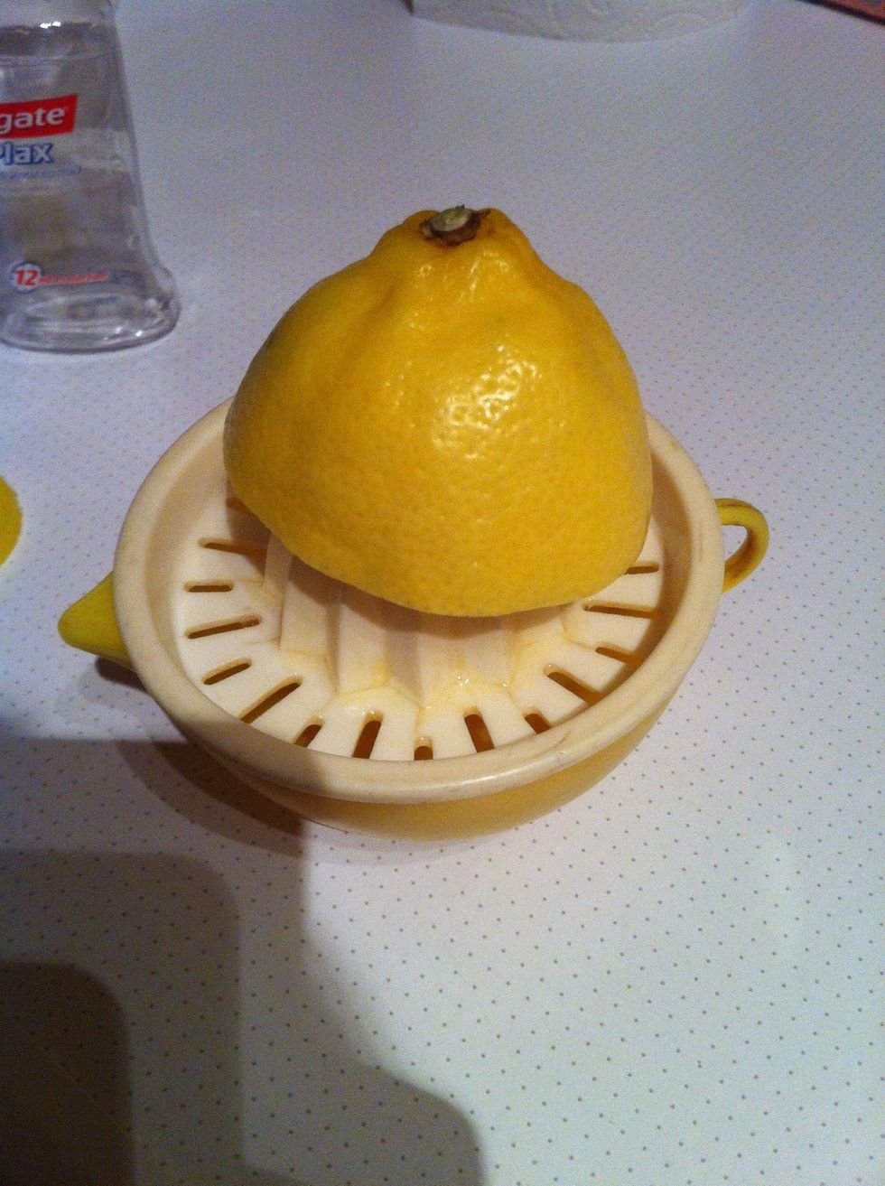 Put the lemon on the THING (i really don't know what it is)