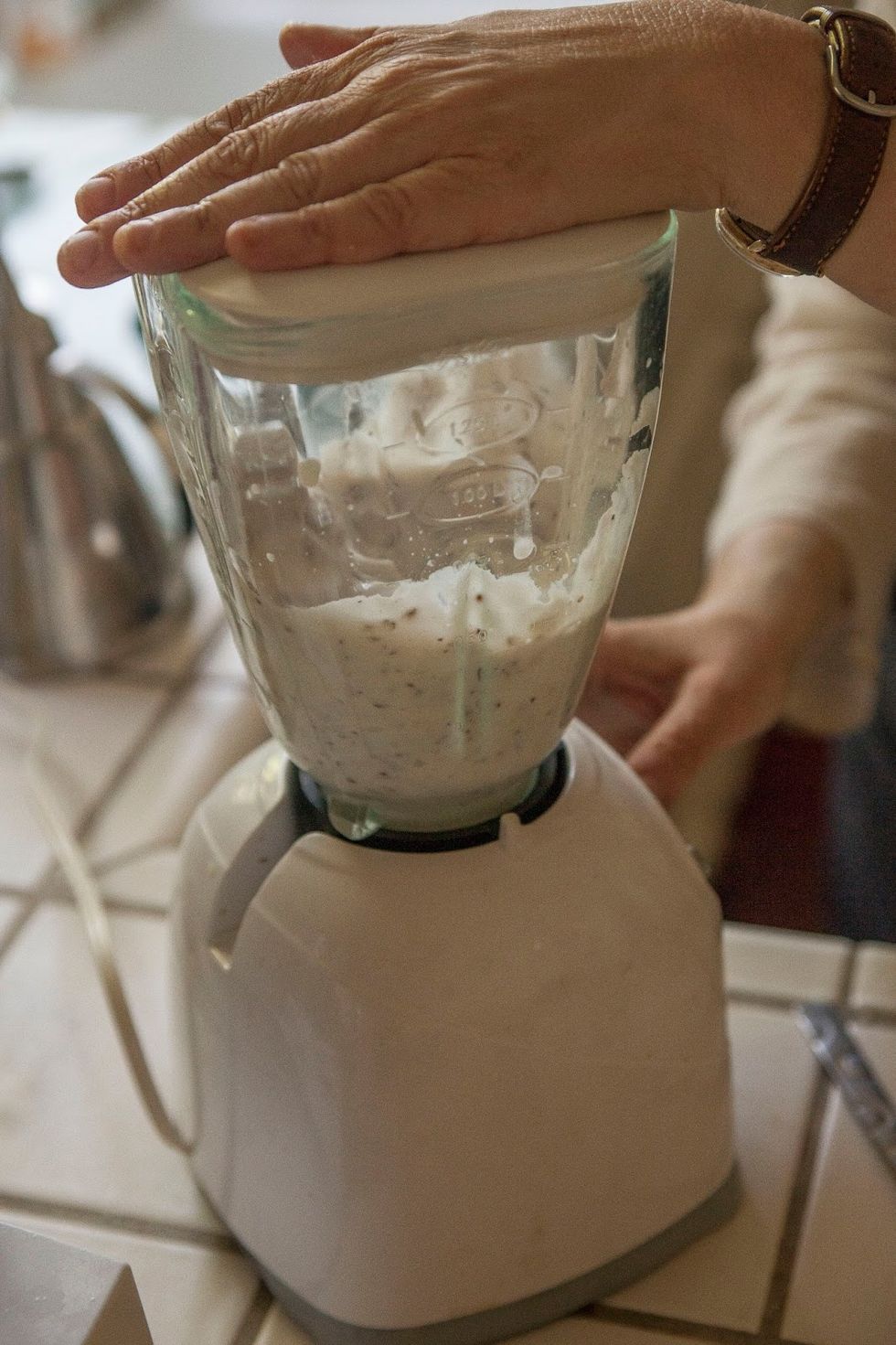Put the lid on the blender and start your engines
