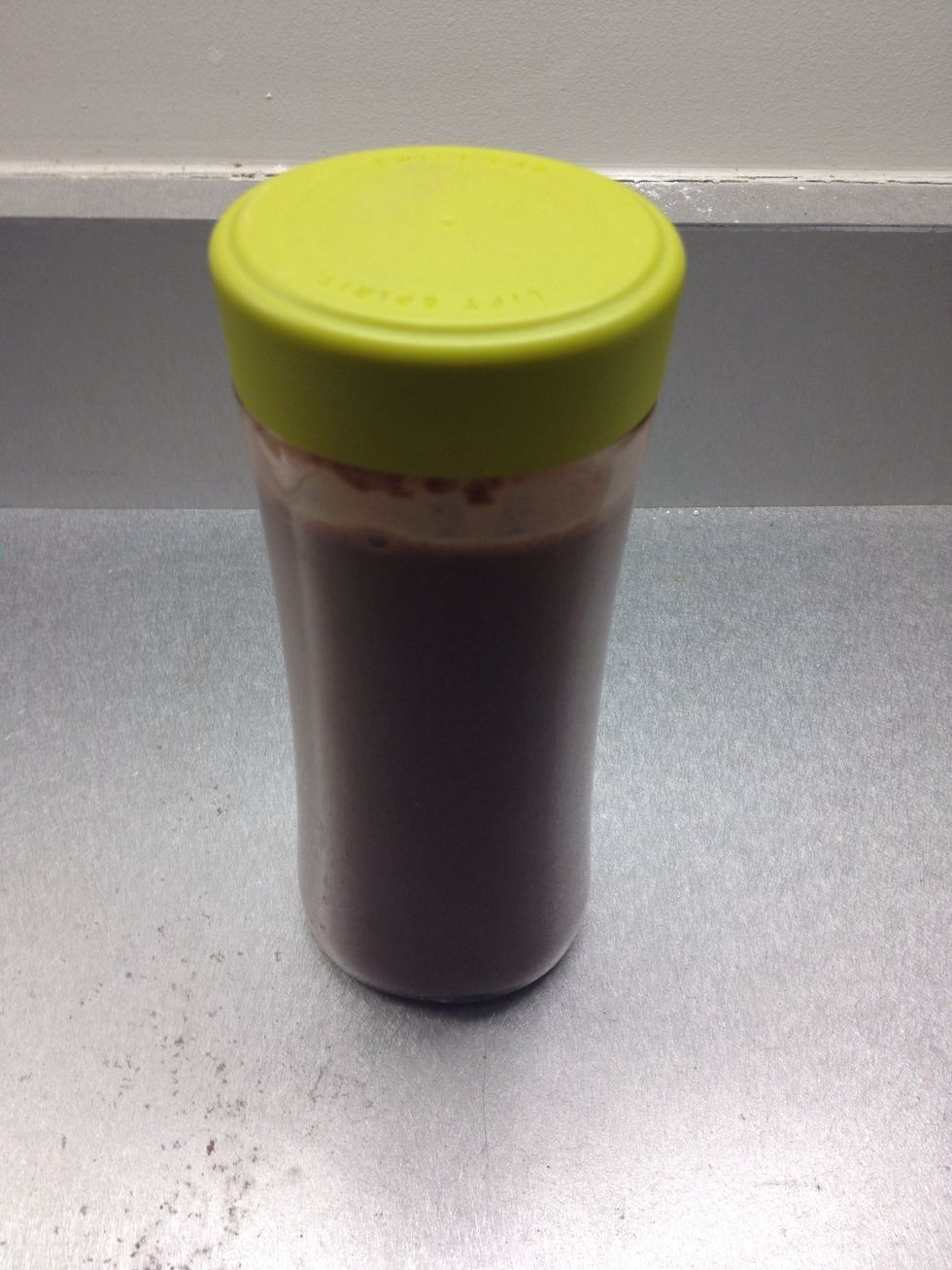 Put the lid on the bottle and shake it, shake it good.