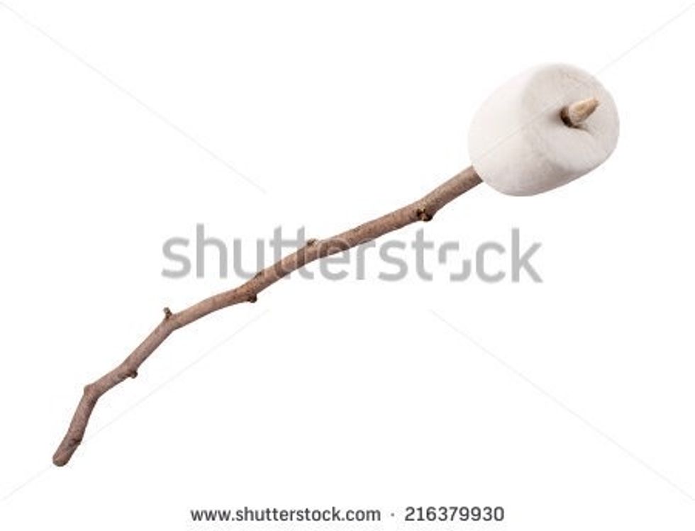 Put the mash mellow on the stick