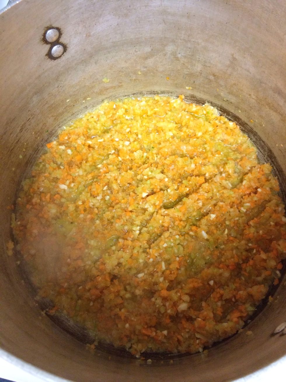 Put the mix in there and let the oil absorb the flavors