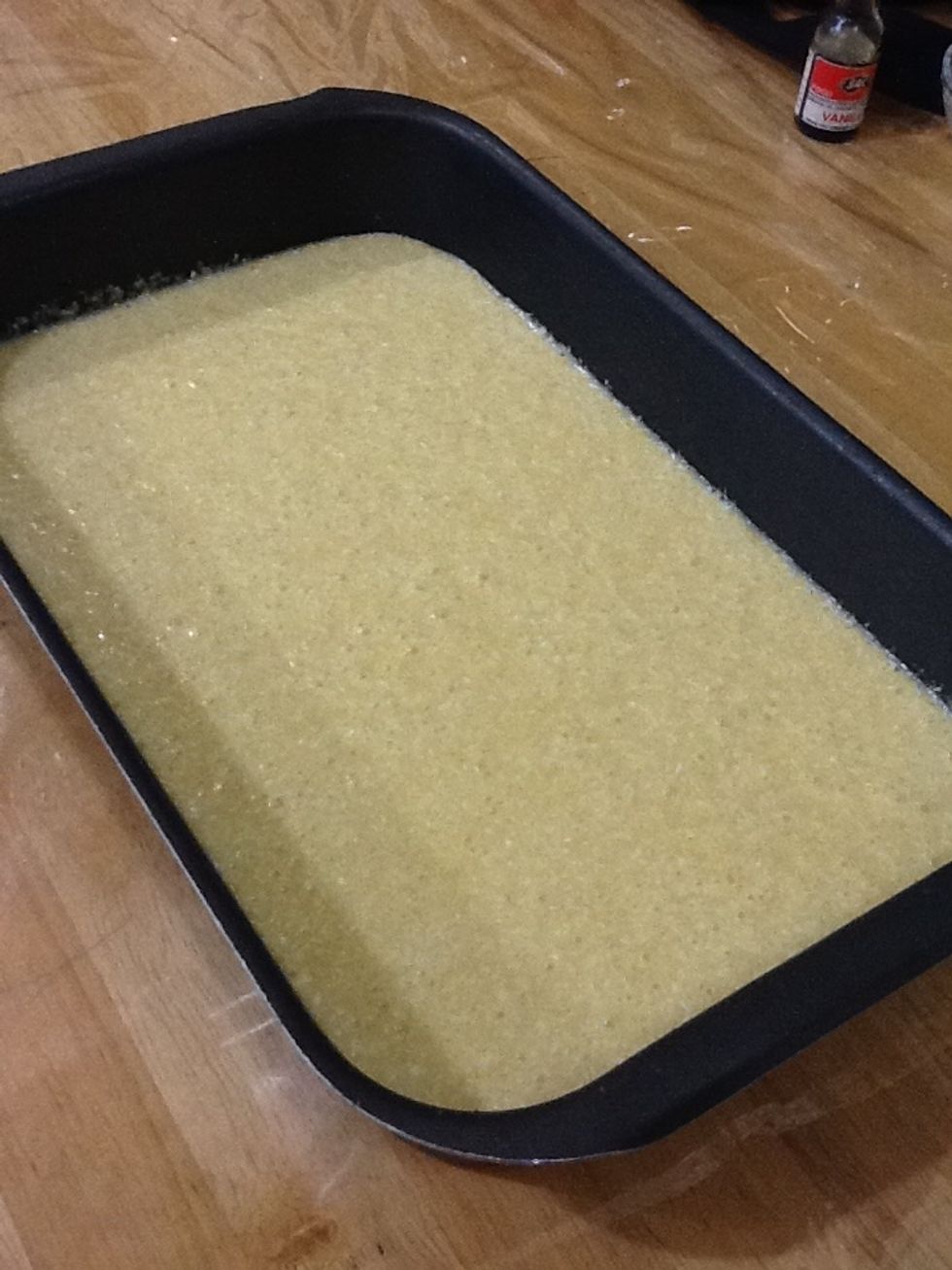 Put the Mixed components on the plate.