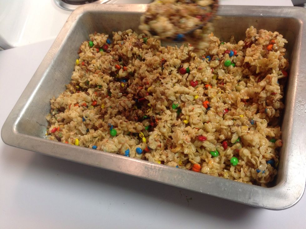 Put the mixture in the pan
