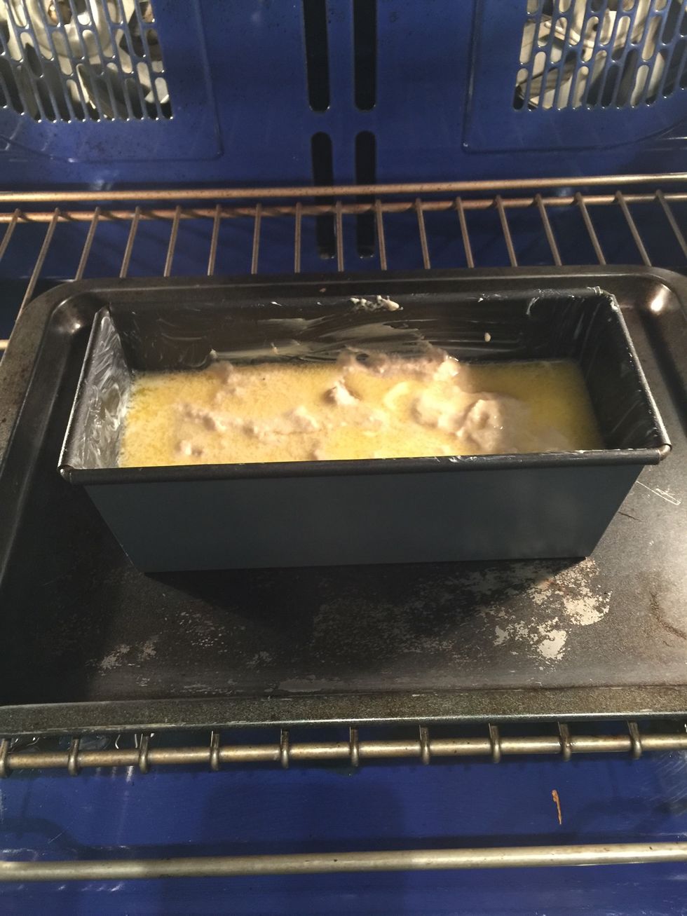 Put the mould on a tray to avoid butter leaking in the oven