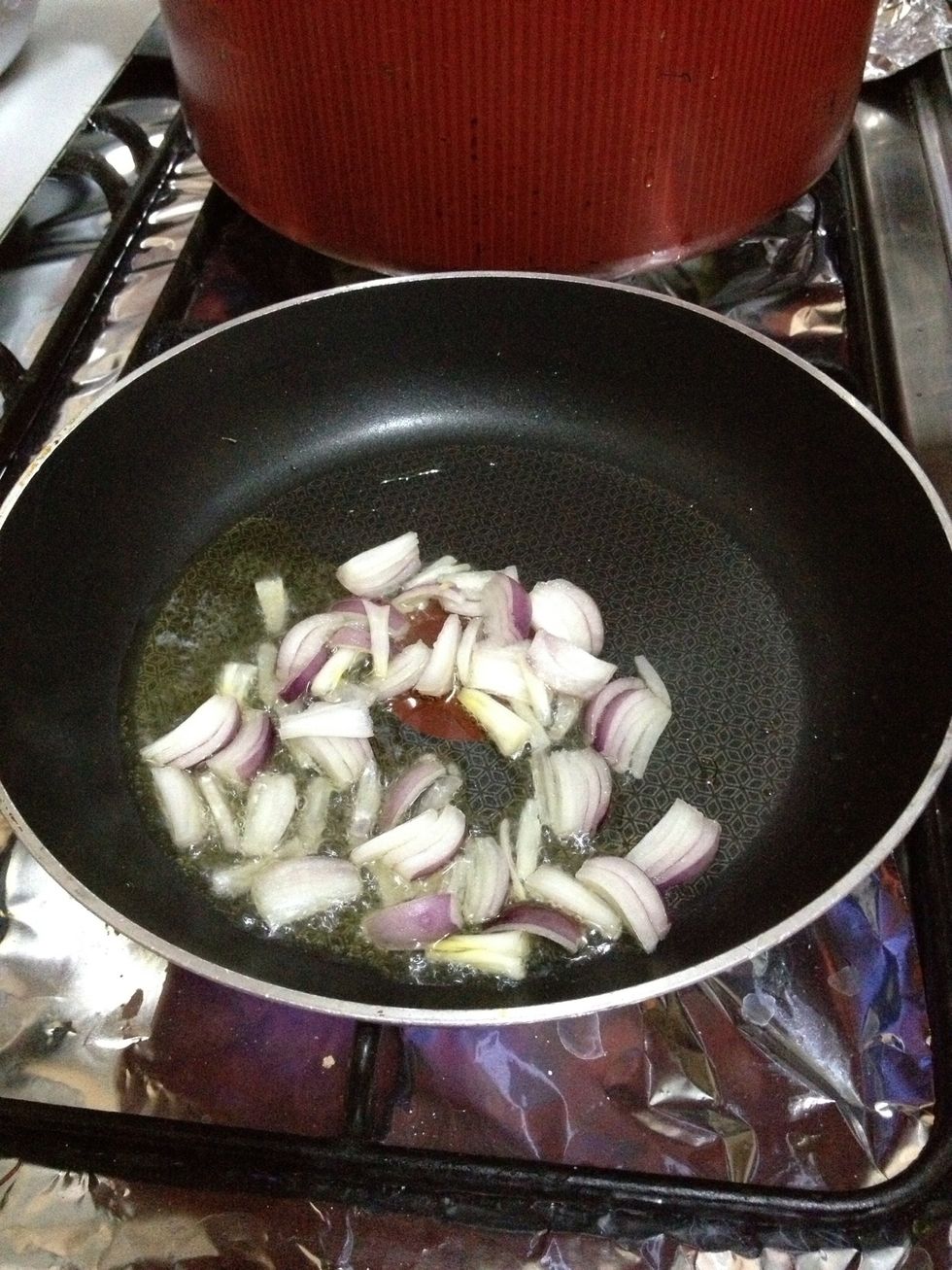 Put the onions first and keep string