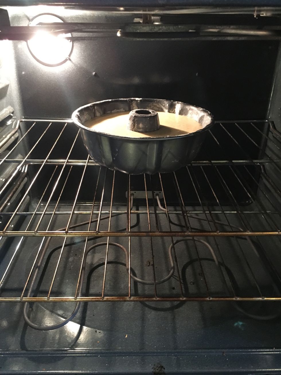 Put the pan in the oven to cook