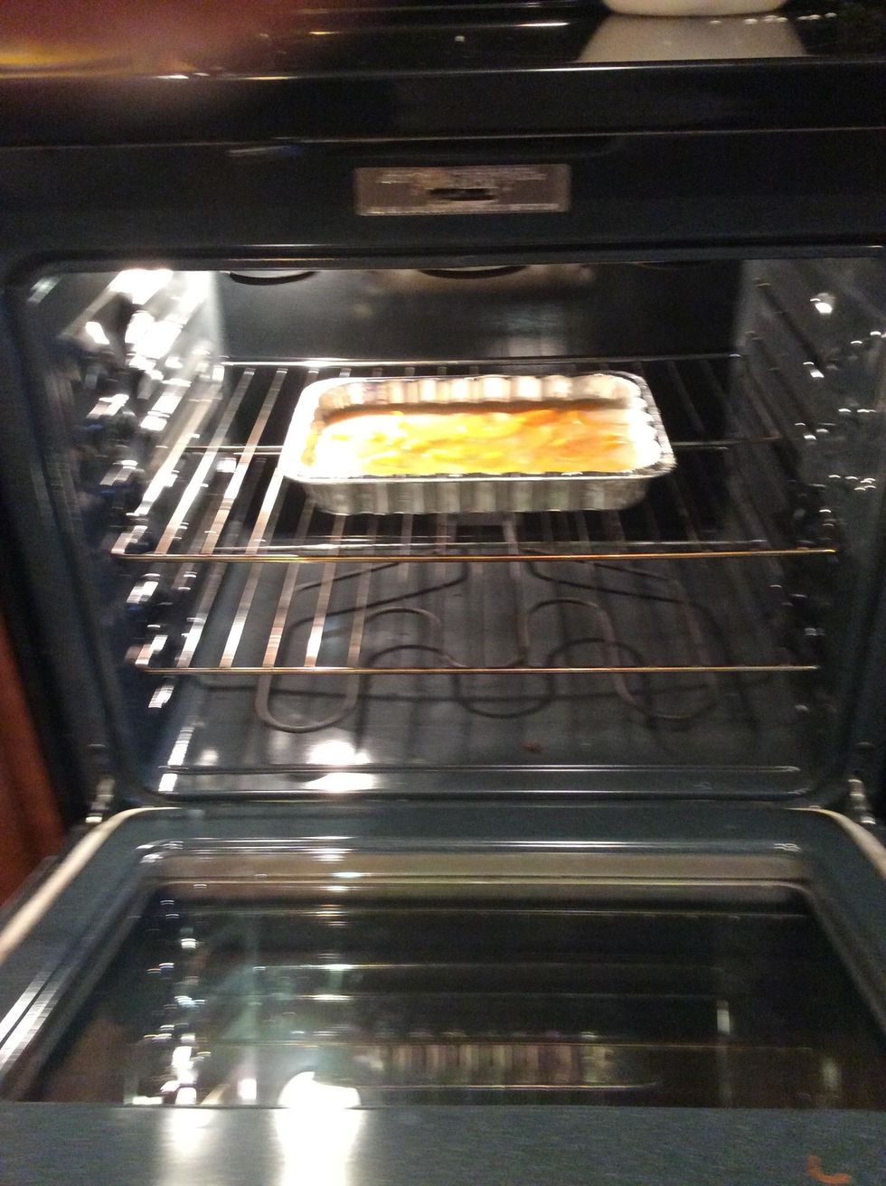 put the pan in the oven
