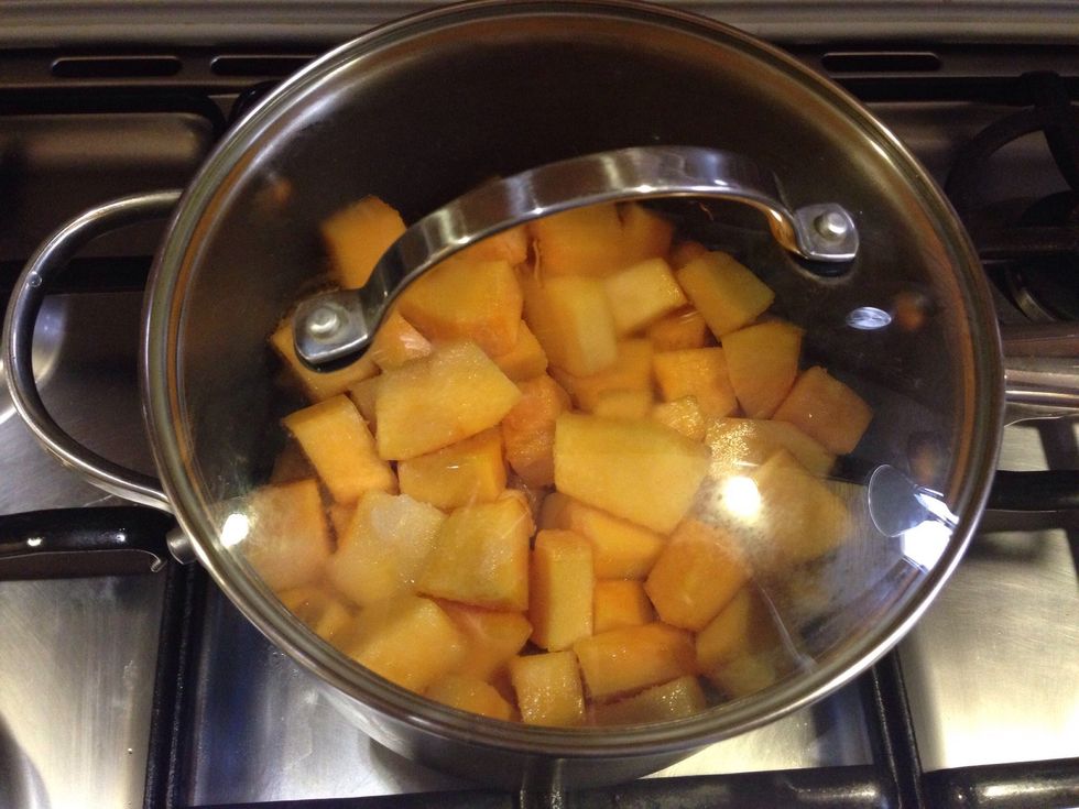 Put the pan over low heat
