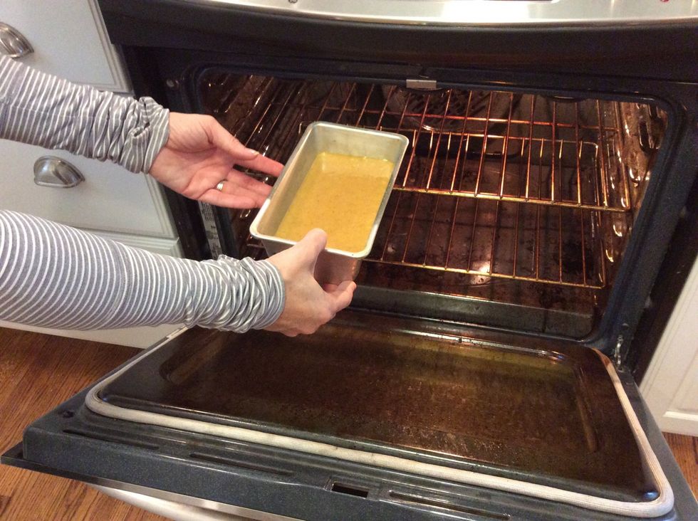 Put the pans in the oven and bake for 55 minutes.