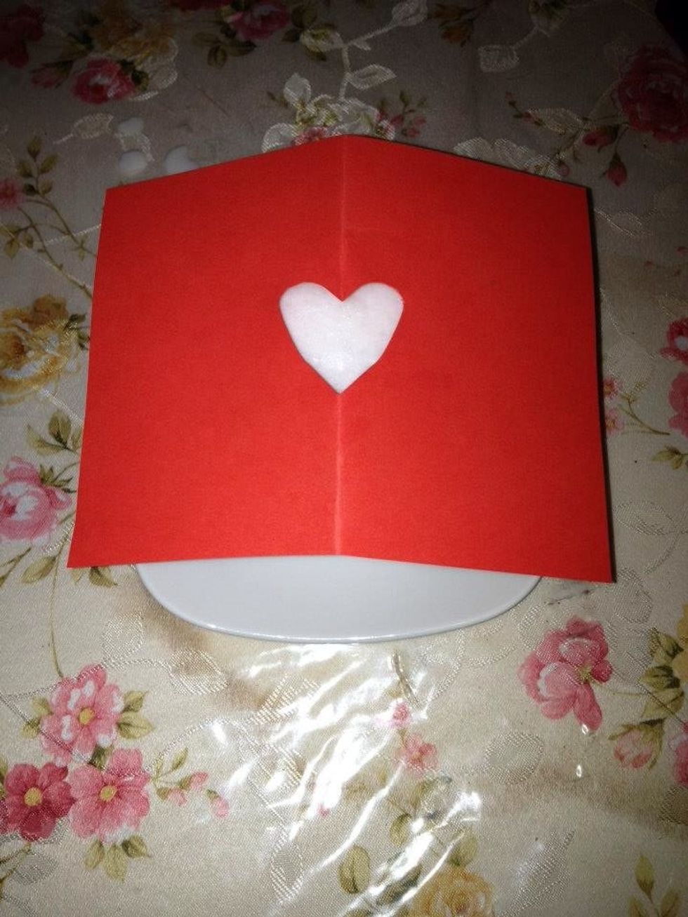 Put the paper over the mug.