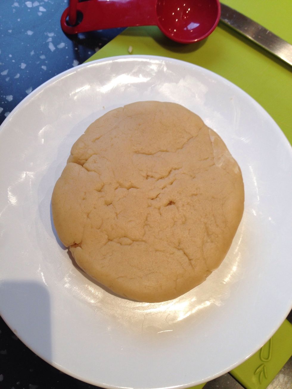 Put the pastry in the fridge to chill for an hour. This will make it easier to roll out