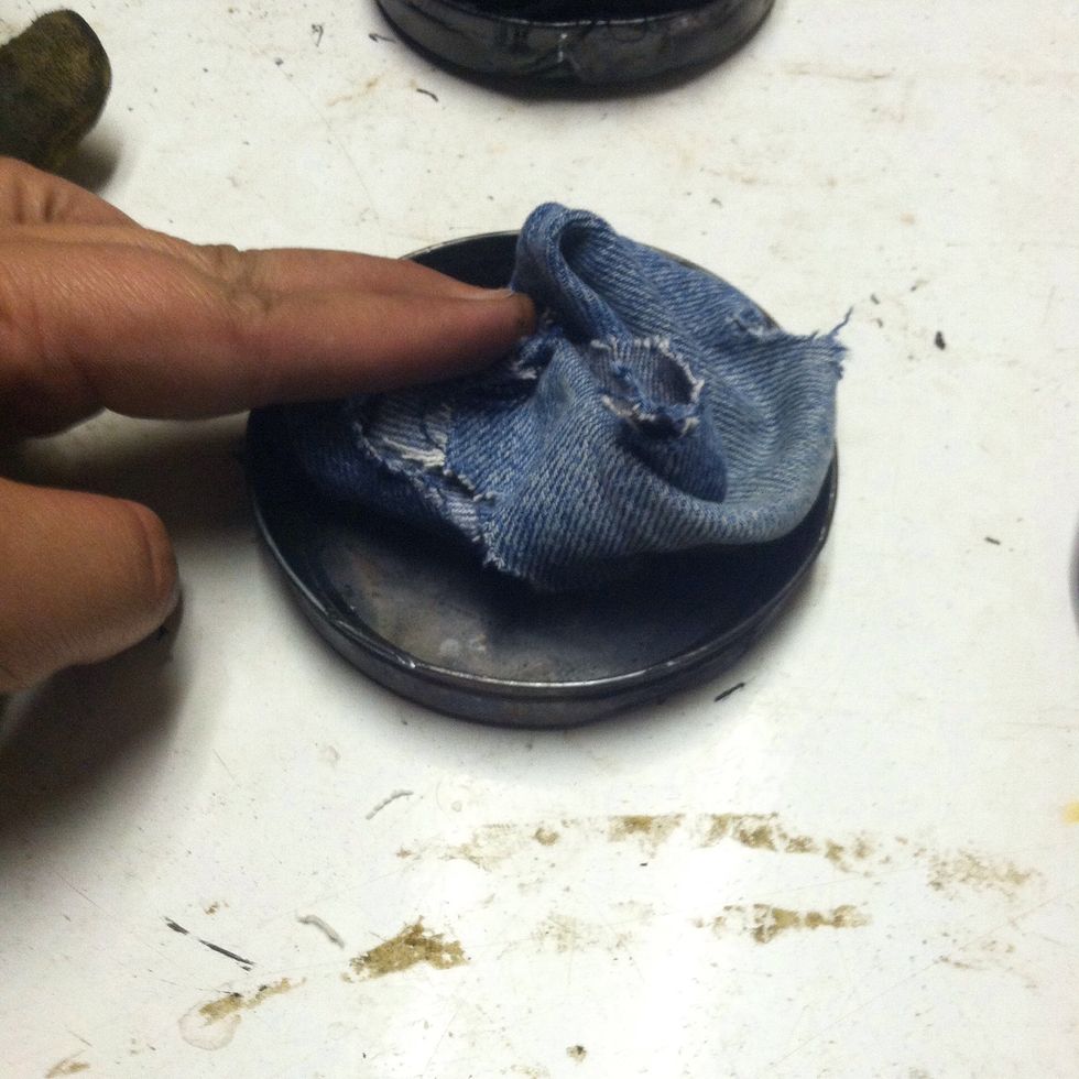 Put the pice of cloth in a air tight can, I use a shoe shiners can