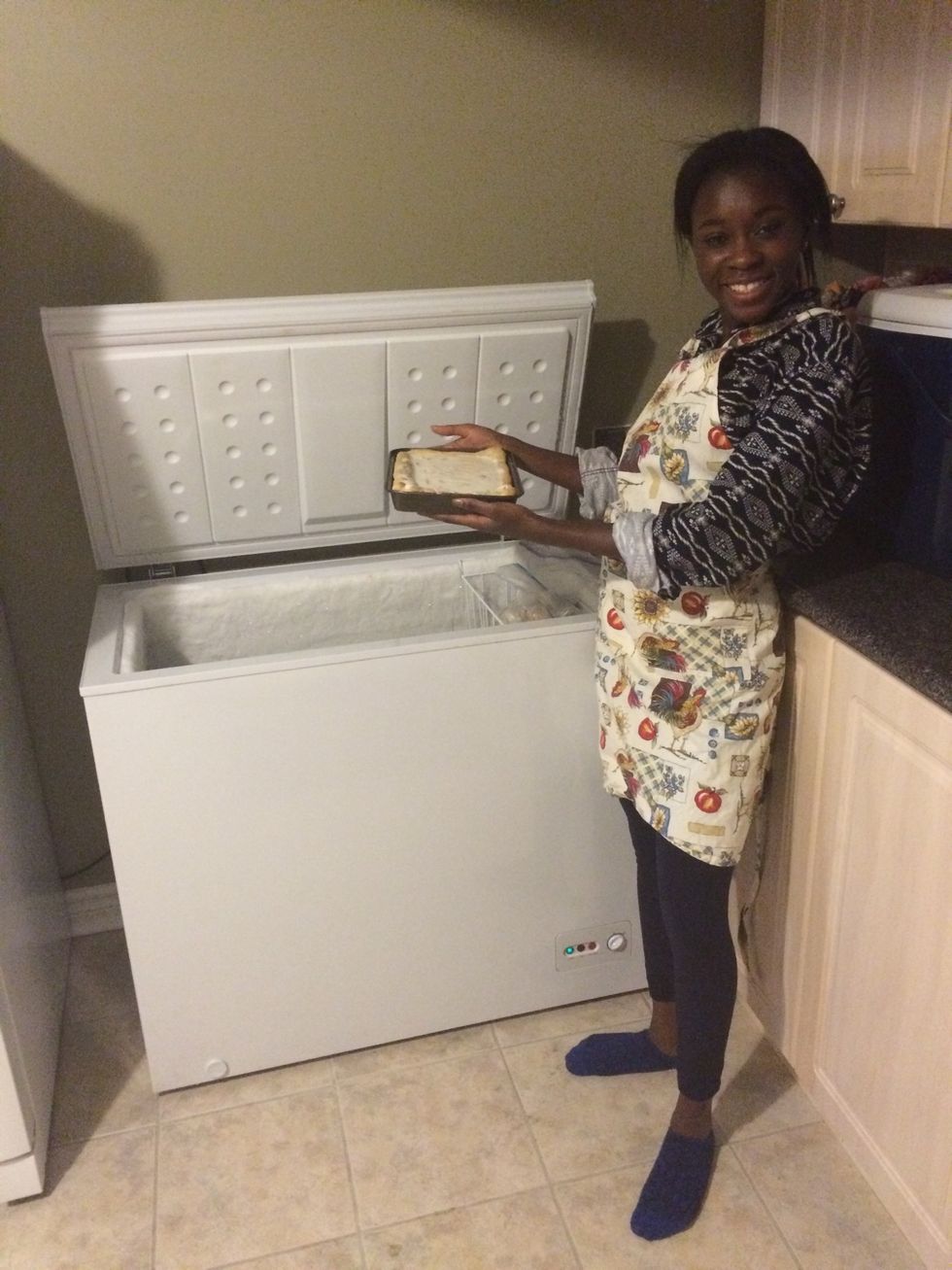Put the pie into the freezer overnight