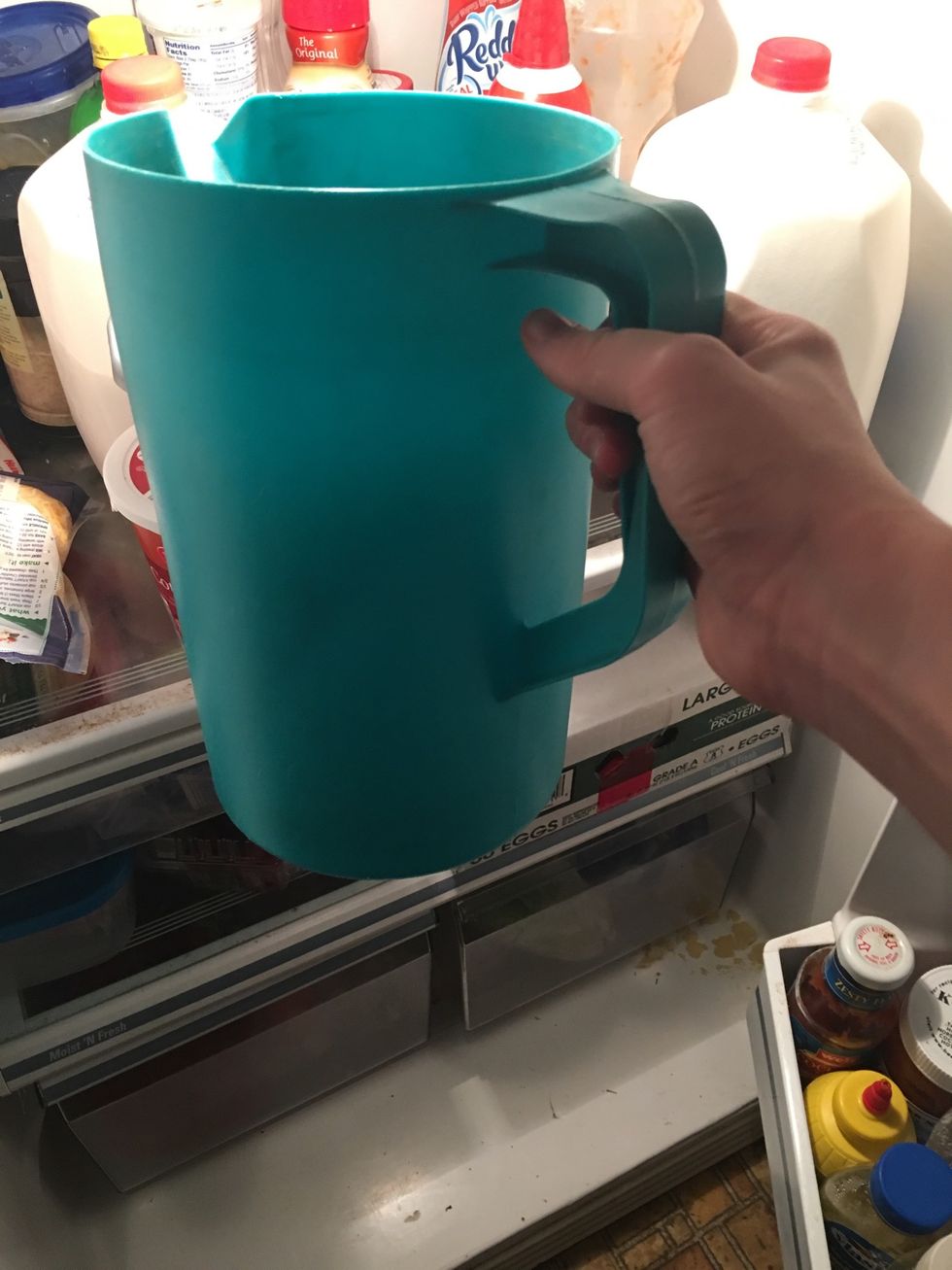 Put the pitcher inside the fridge and let it cool for 30-45 minutes