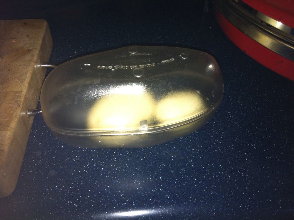 Put the potatoes in a container