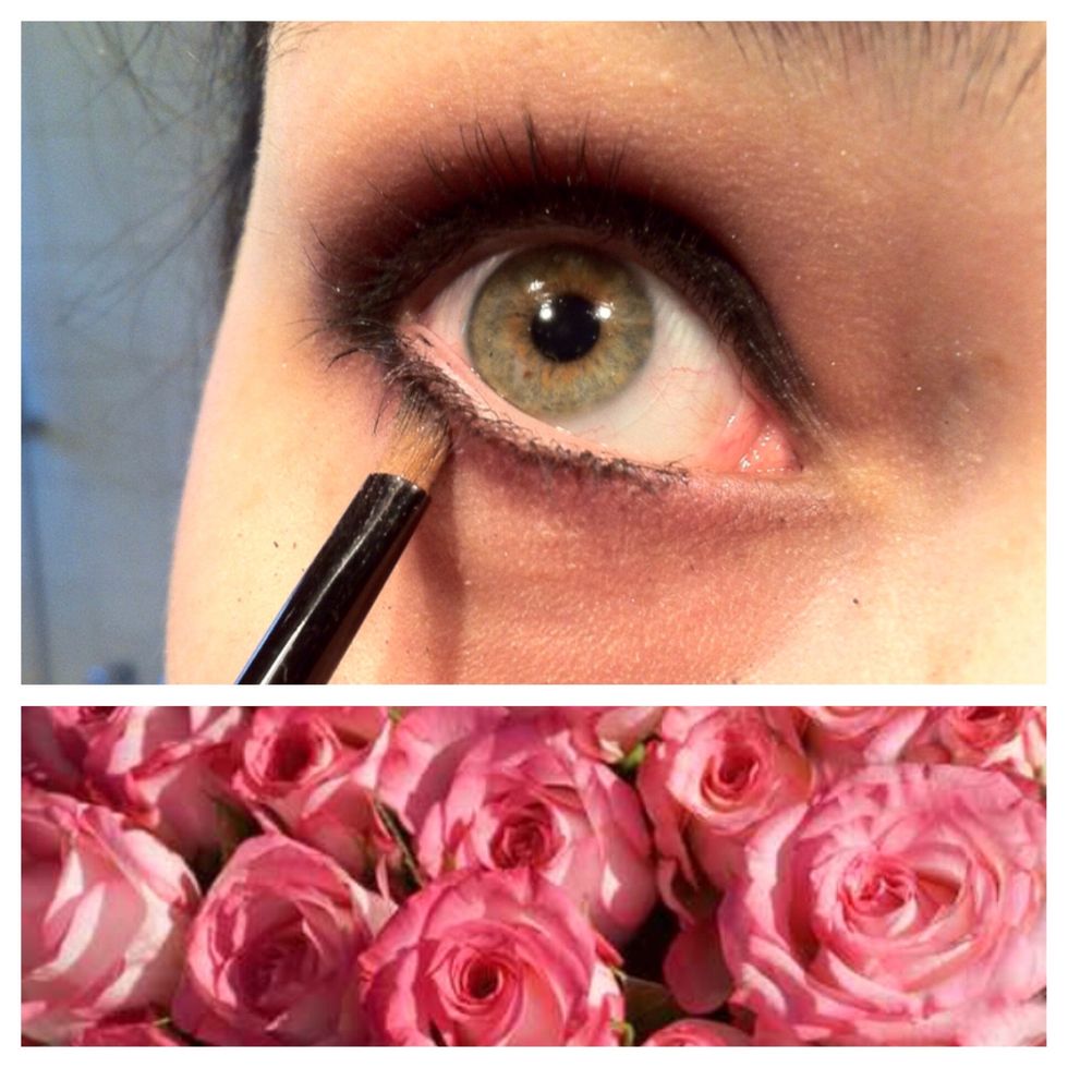 Put the purple over the lower line.