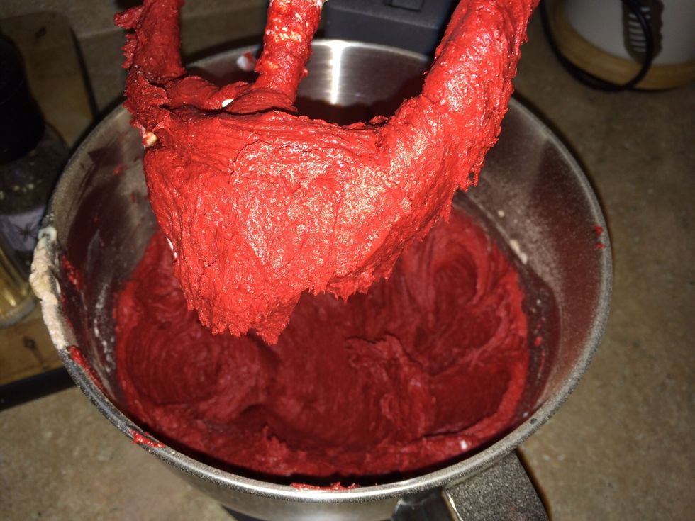 Put the remaining of the flour mixture in and mix until fully incorporated
