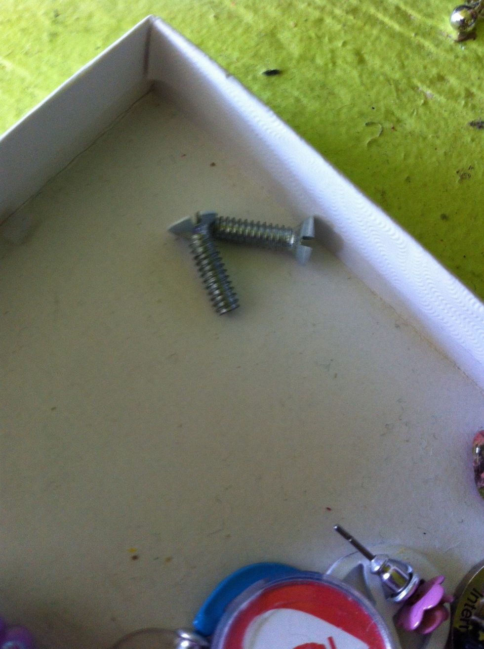 Put the screws somewhere you won't lose them