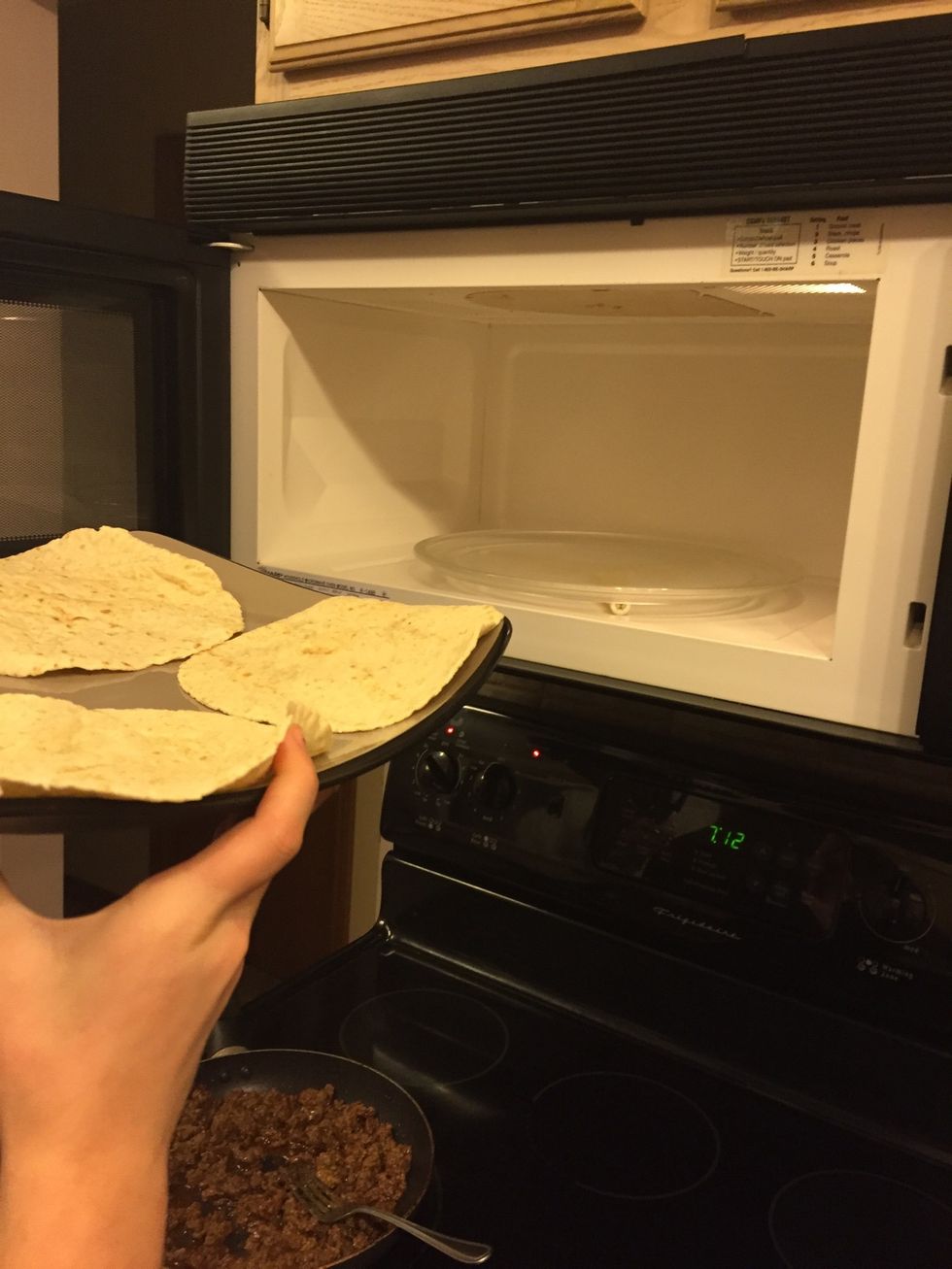 Put the shells in the microwave (optional.)