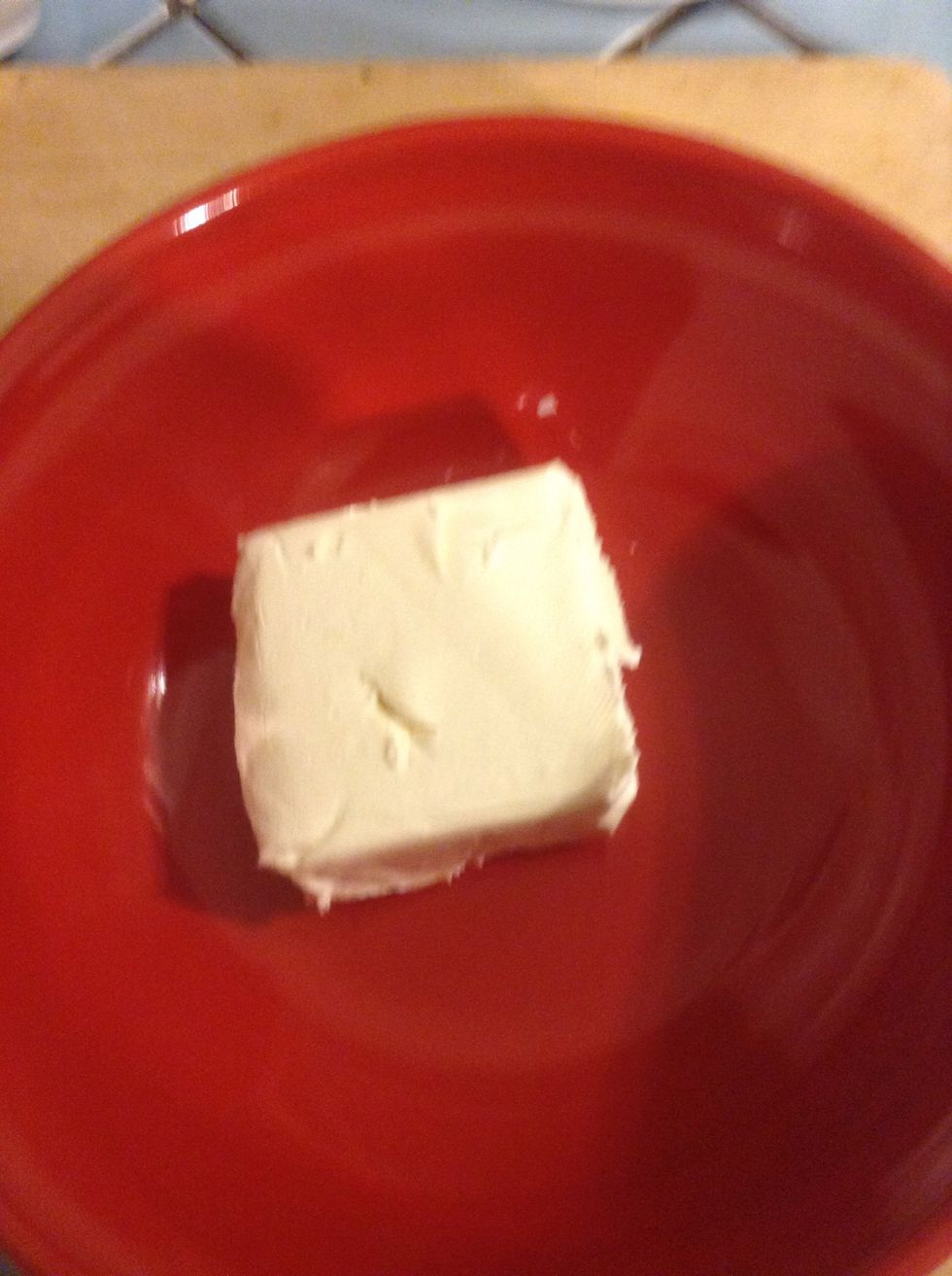 Put the softened cream cheese in a bowl.