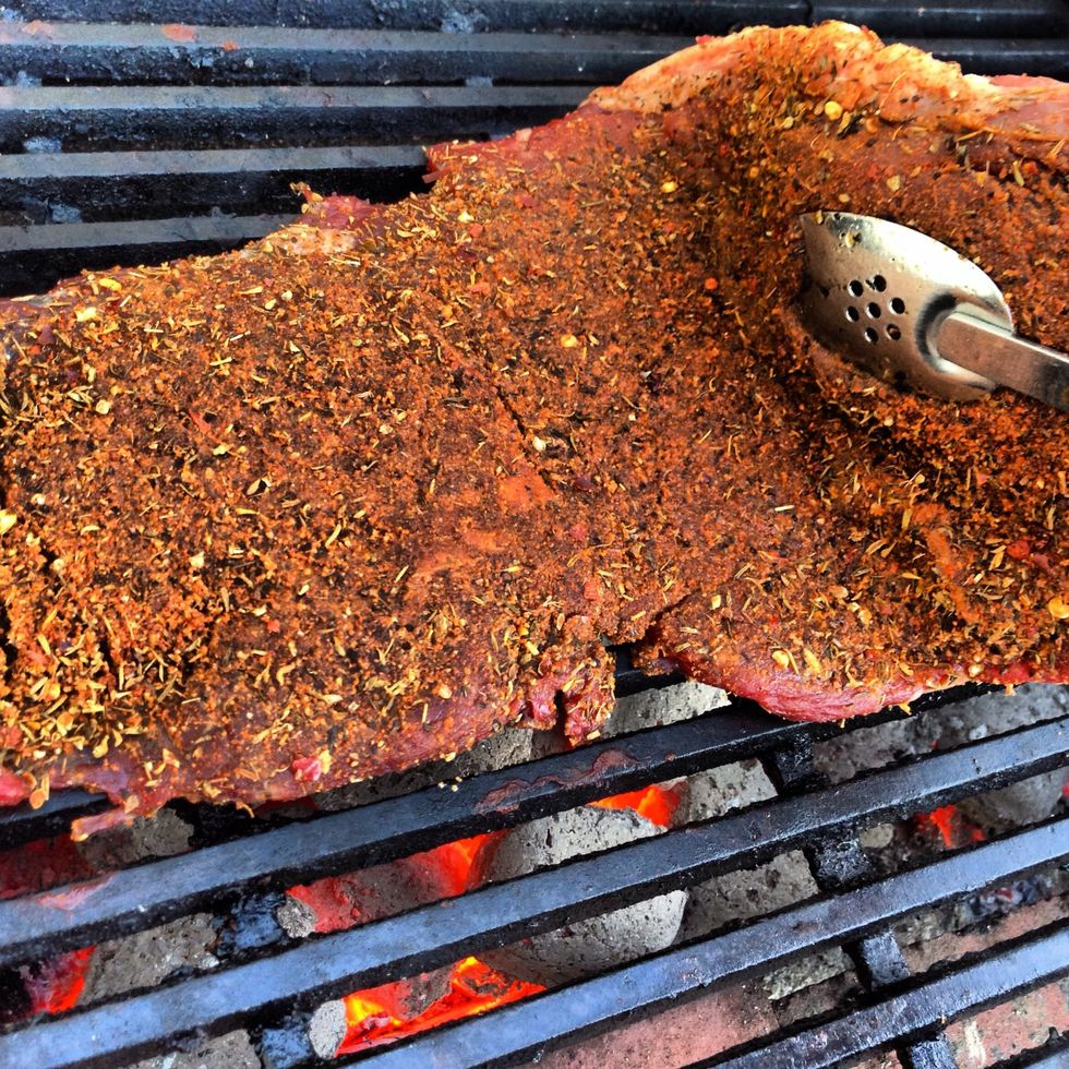Put the steak on a hot BBQ (hotter the better). It will immediately smell sensational.