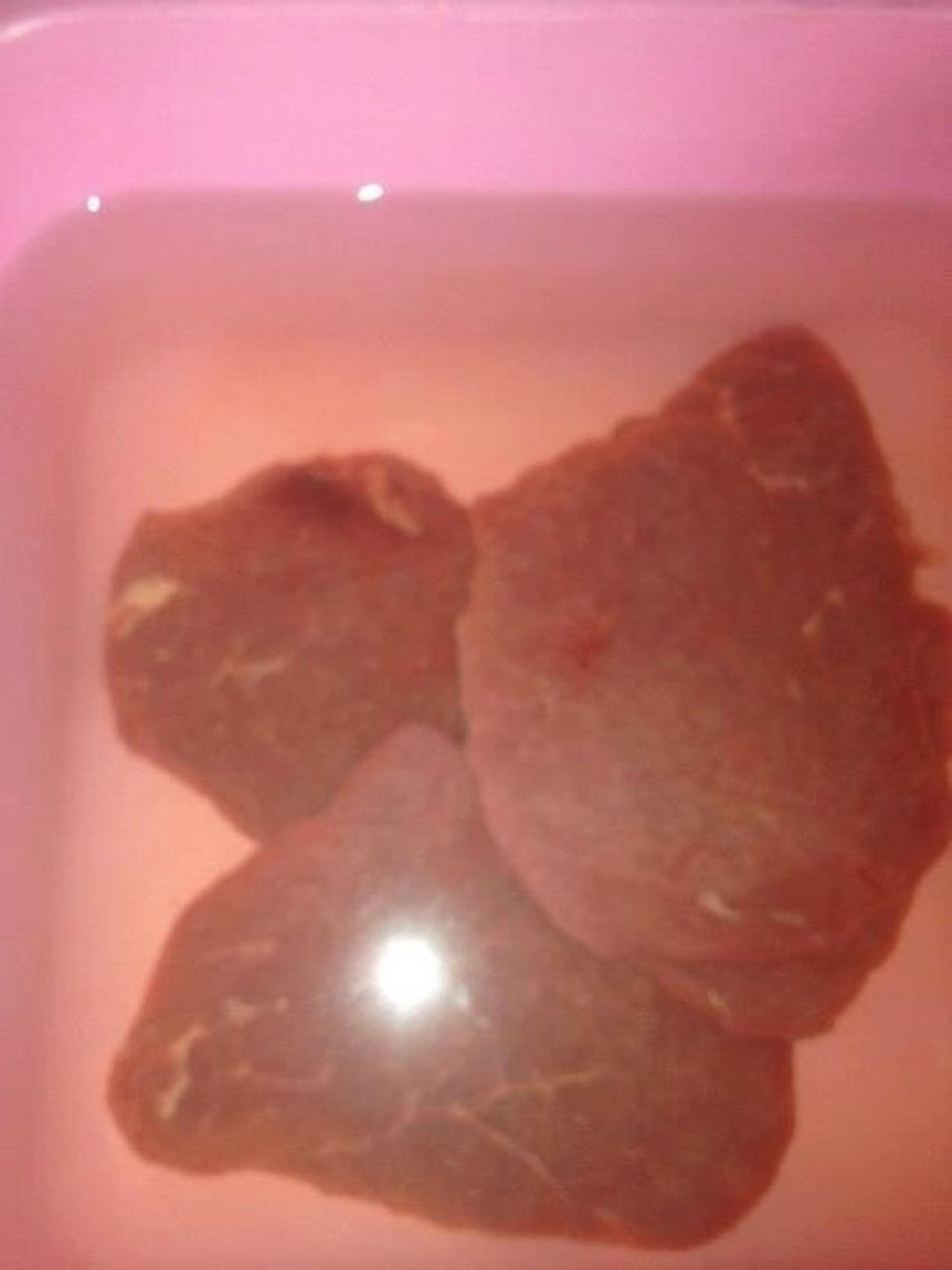 Put the steaks and let it sit at least one hour