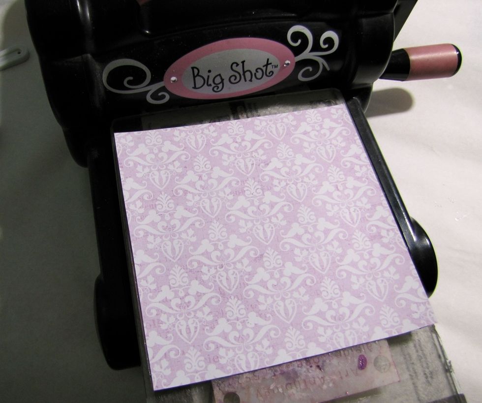 Put the stencil with paper into your big shot or other..