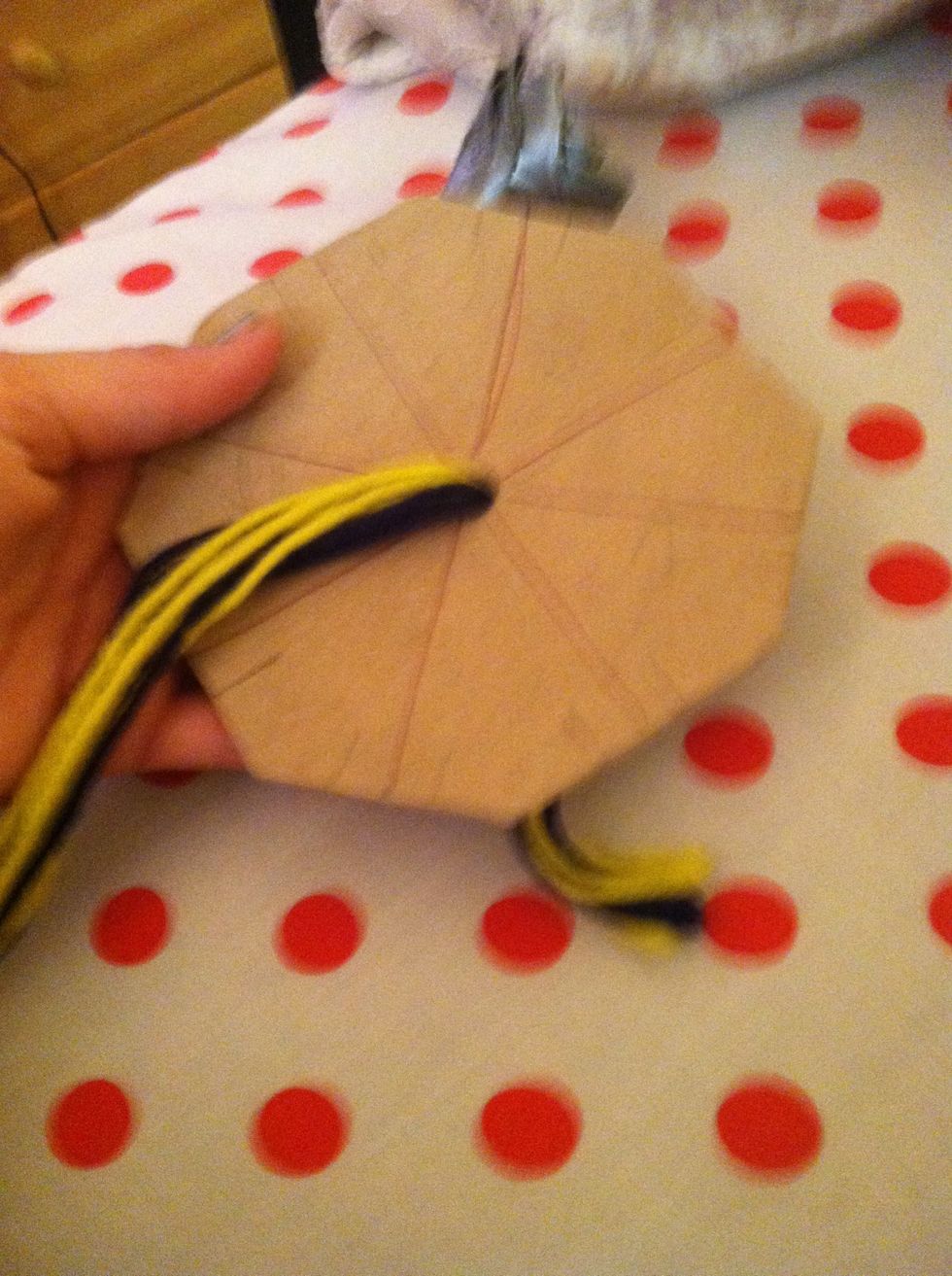 Put the string through the whole