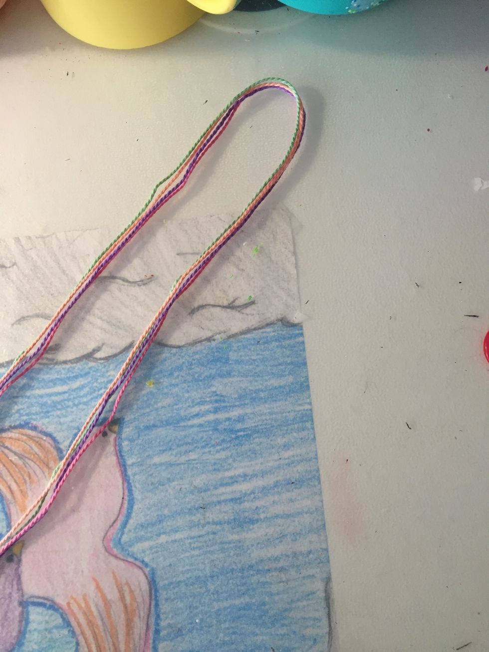 Put the string together and fold it
