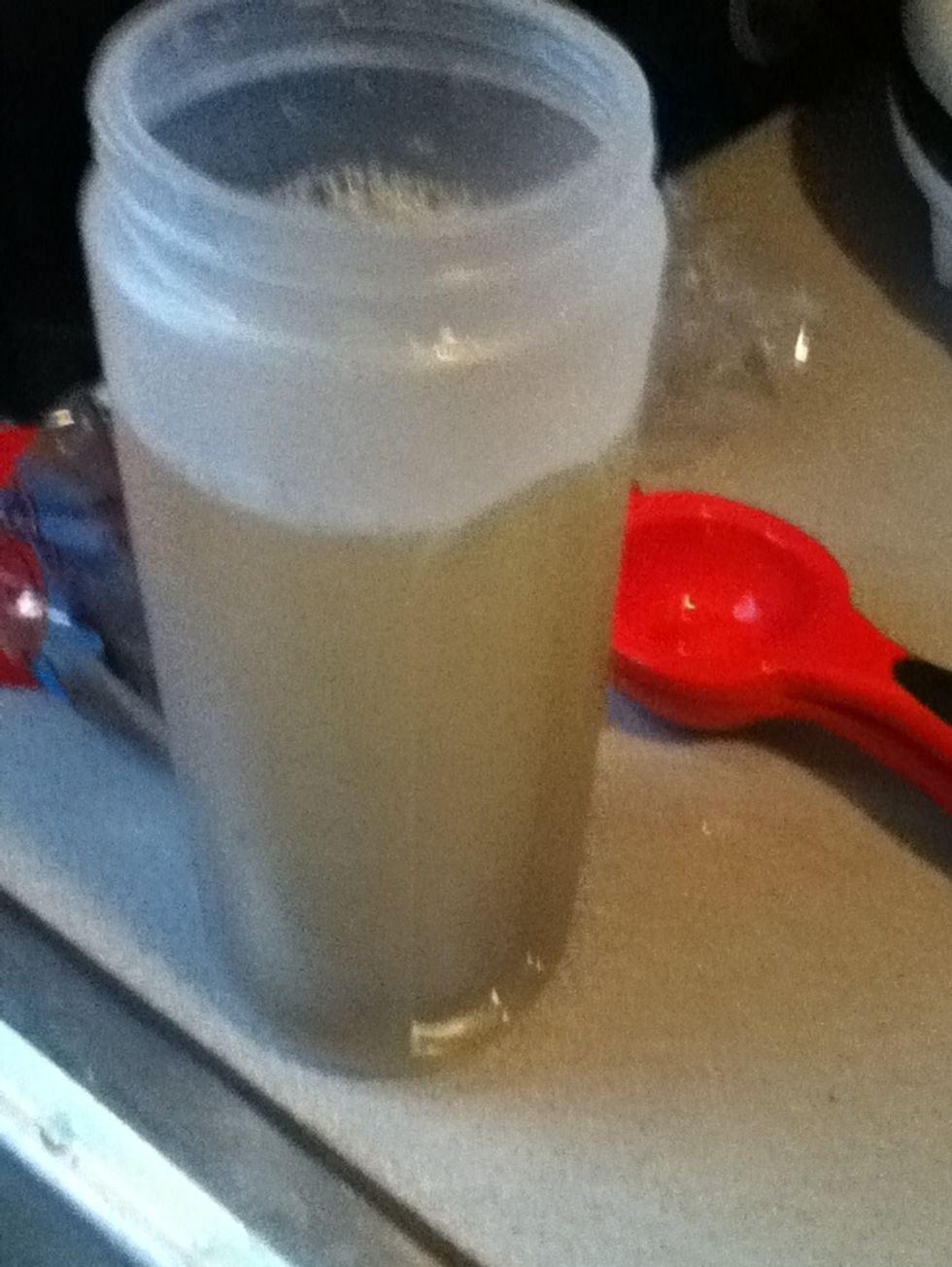 Put the sugar cane into  the water.