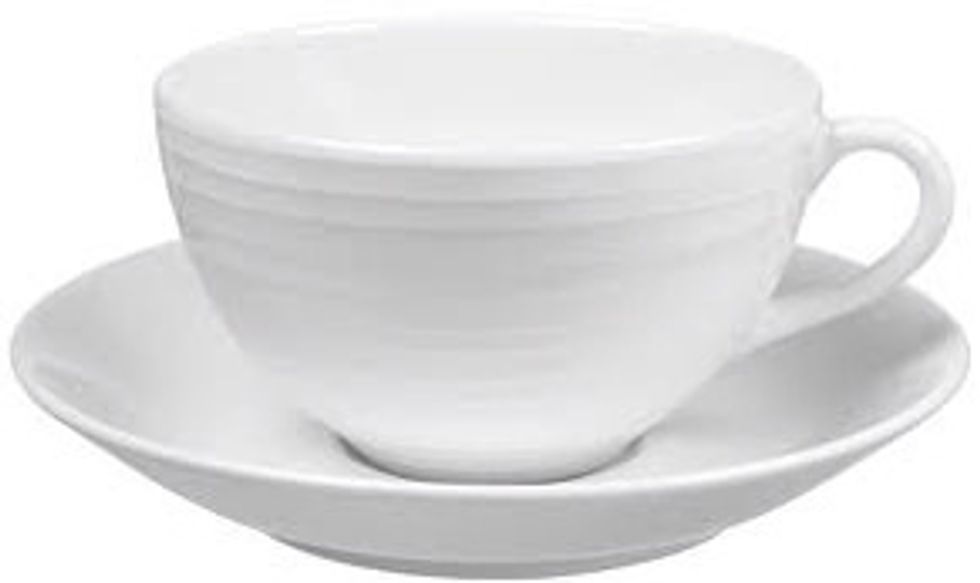 Put the tea bag in to the cup.