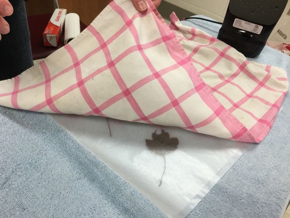 Put the thin towel on top of everything