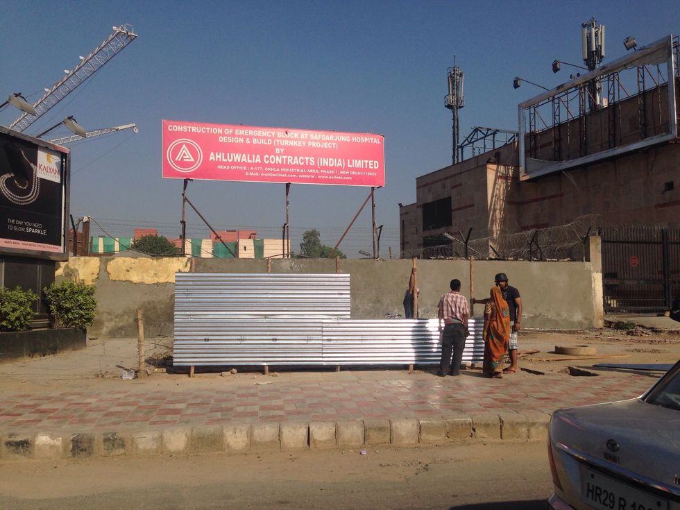 Put the tine to cover the space