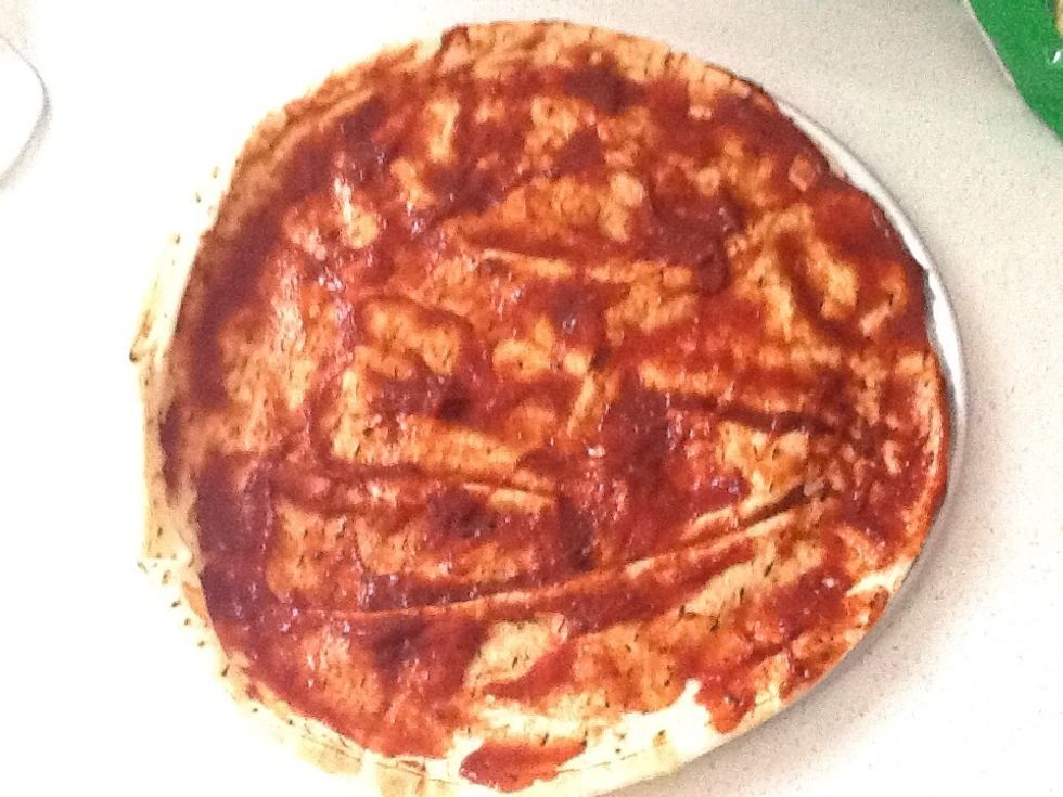 Put the tomato paste on