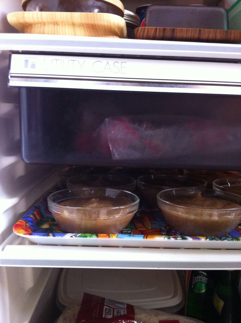 Put the tray in the fridge for 5 to 6 hours. This dessert is best served cold.