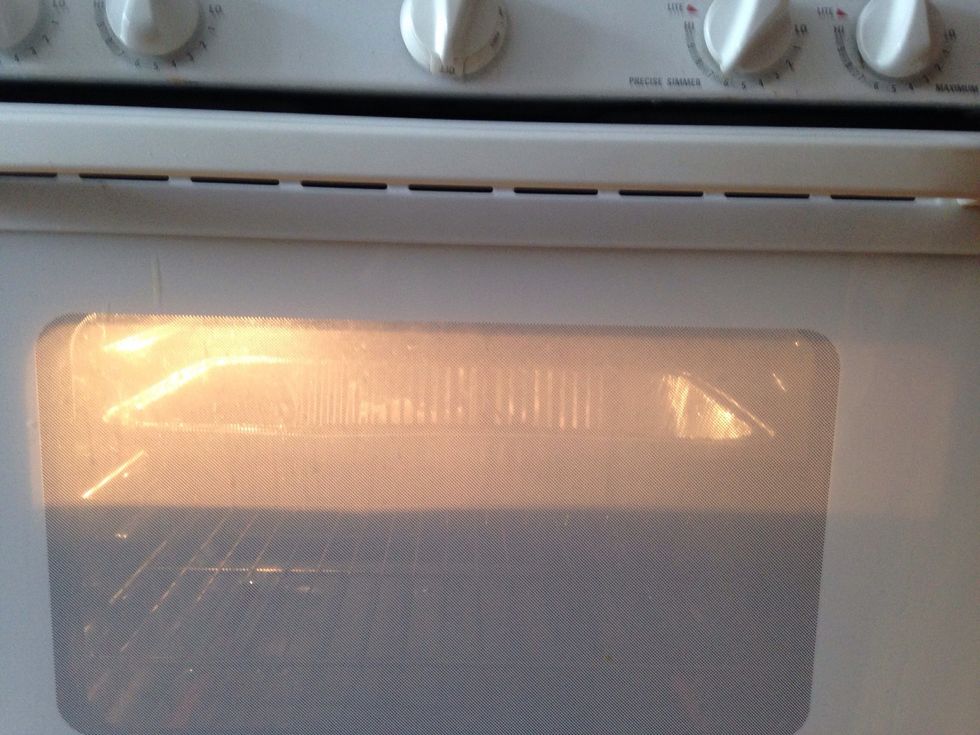 Put the tray in the oven and bake it for 45-50 minutes depending on the amount of brownie you are making