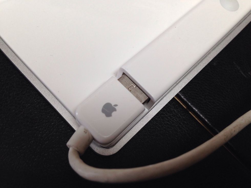 Put the USB plugs in...