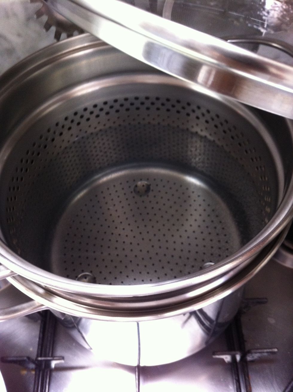 Put the water in a casserole in order to cook linguini and add salt when the water is boiling