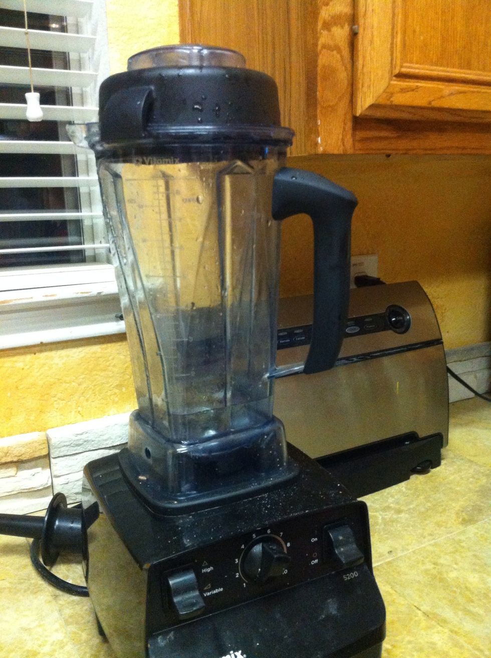 Put the water in your blender.
