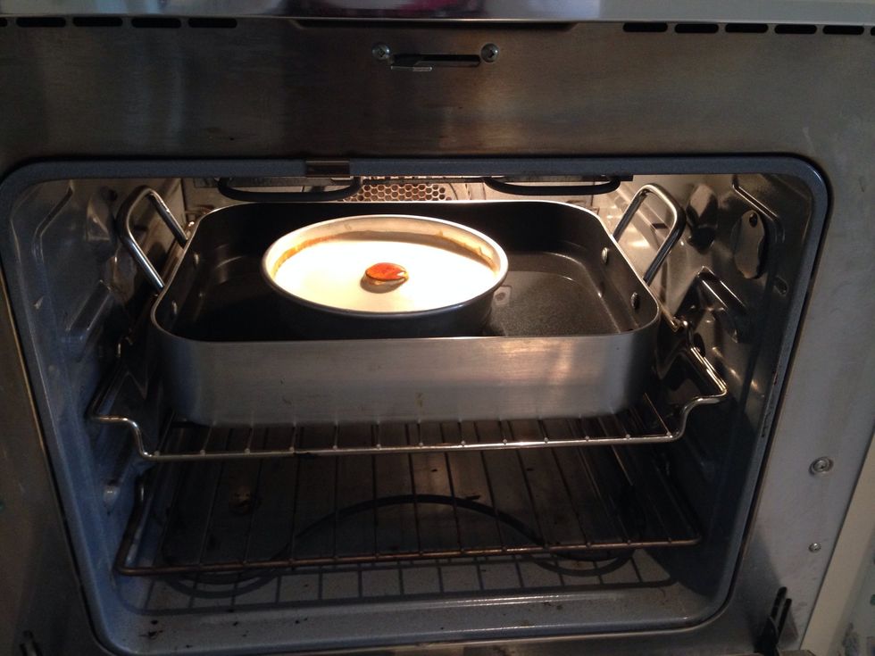 Put the whole thing in the oven carefully.