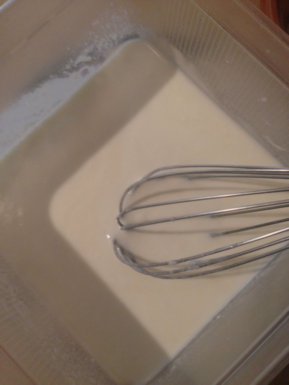 Put the yoghurt in a bowl and mix till you get smooth mixture.