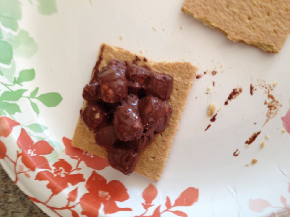 Put the yummy mixture on to it