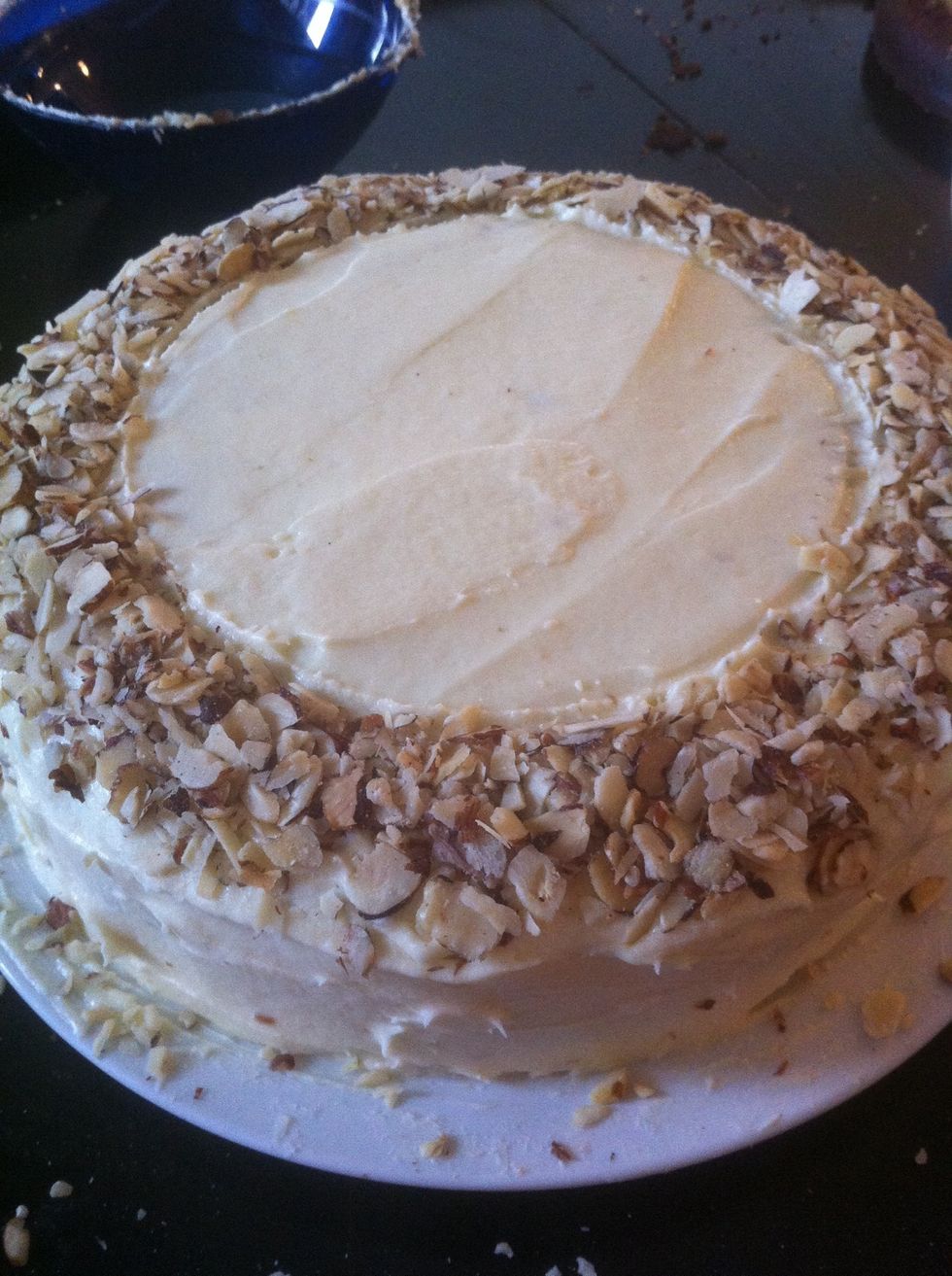 Put them around the bowl ( i took mine off and then took the picture but you should have your bowl on while putting nuts on ) :)