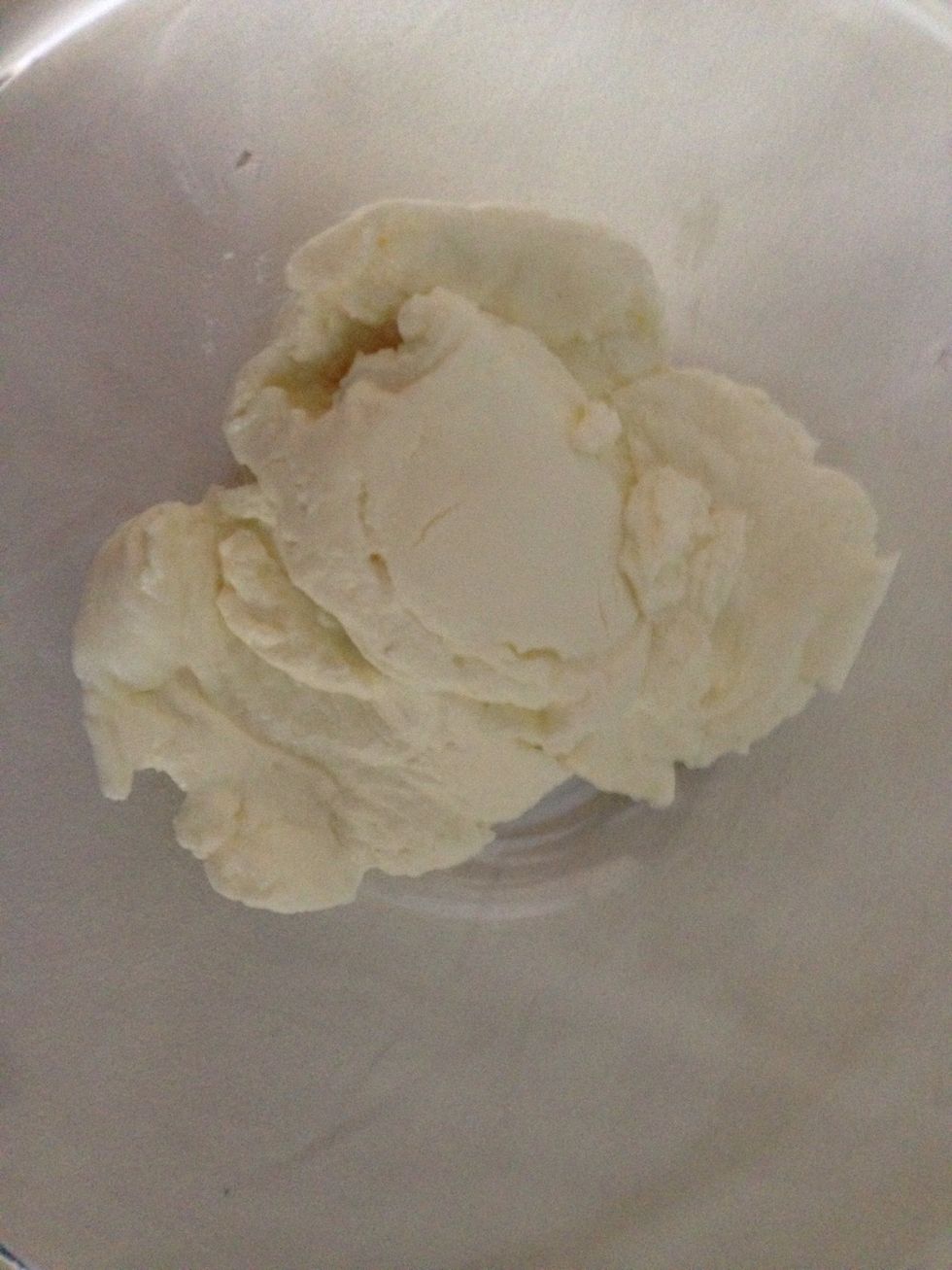 Put them in a bowl and mix them with a spoon, fork, or a hand whisk....untill they have a thick cream consistency. If they are too thick, just add a TBsp of non-strained yogurt. Add salt...